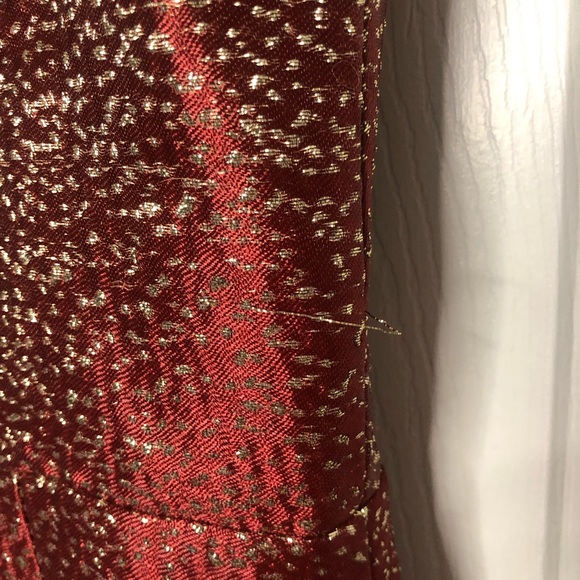 Anthropologie ML Monique Lhuillier Flounced Metallic Dress - Picture 8 of 16